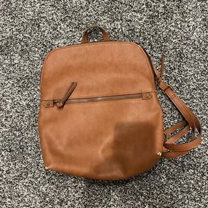 Brown Leather Backpack